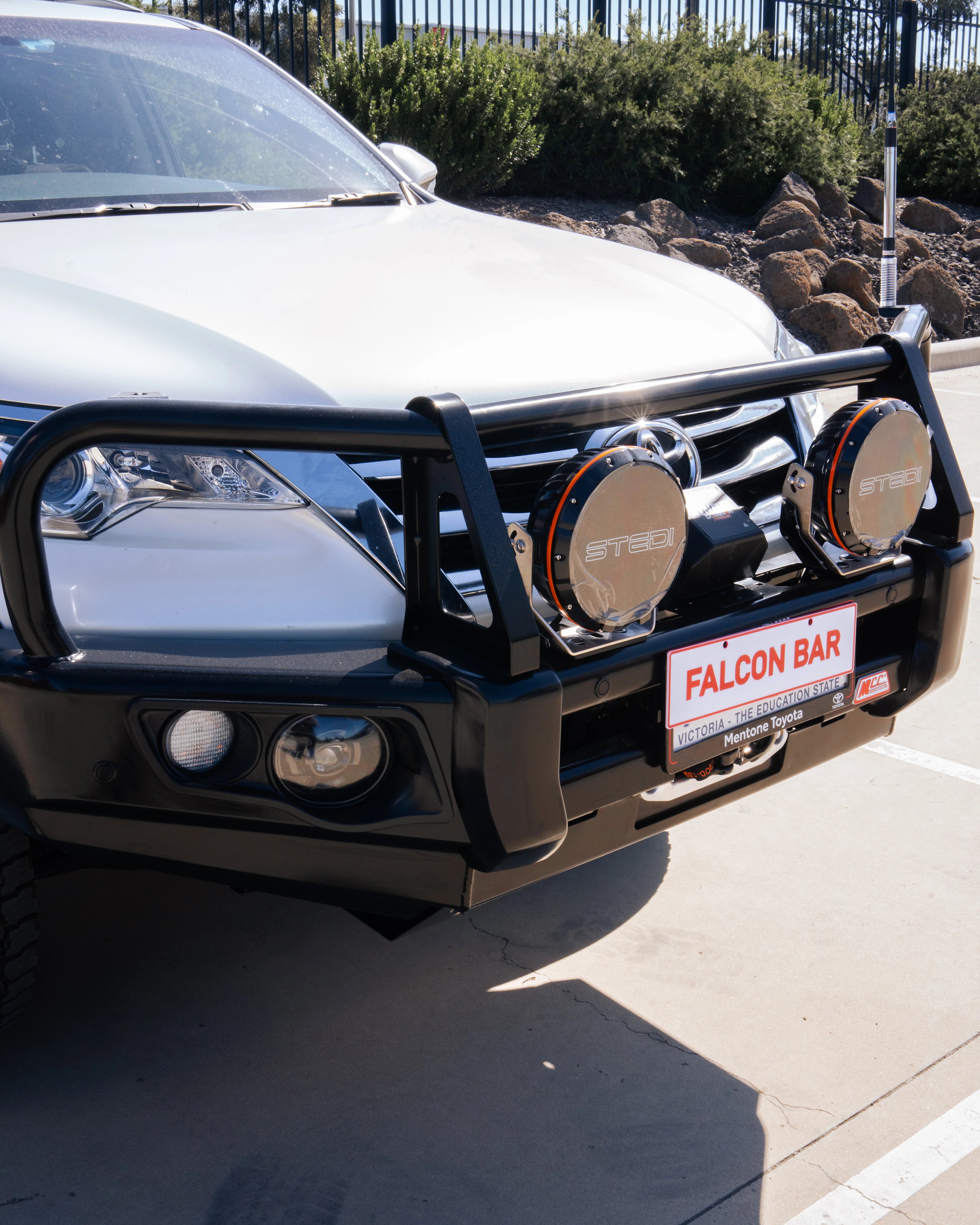Fortuner 2015-2020 707-02 Falcon Bull Bar A-Frame Package (LED Foglight) - SKU MCC-01018-702FOGUP