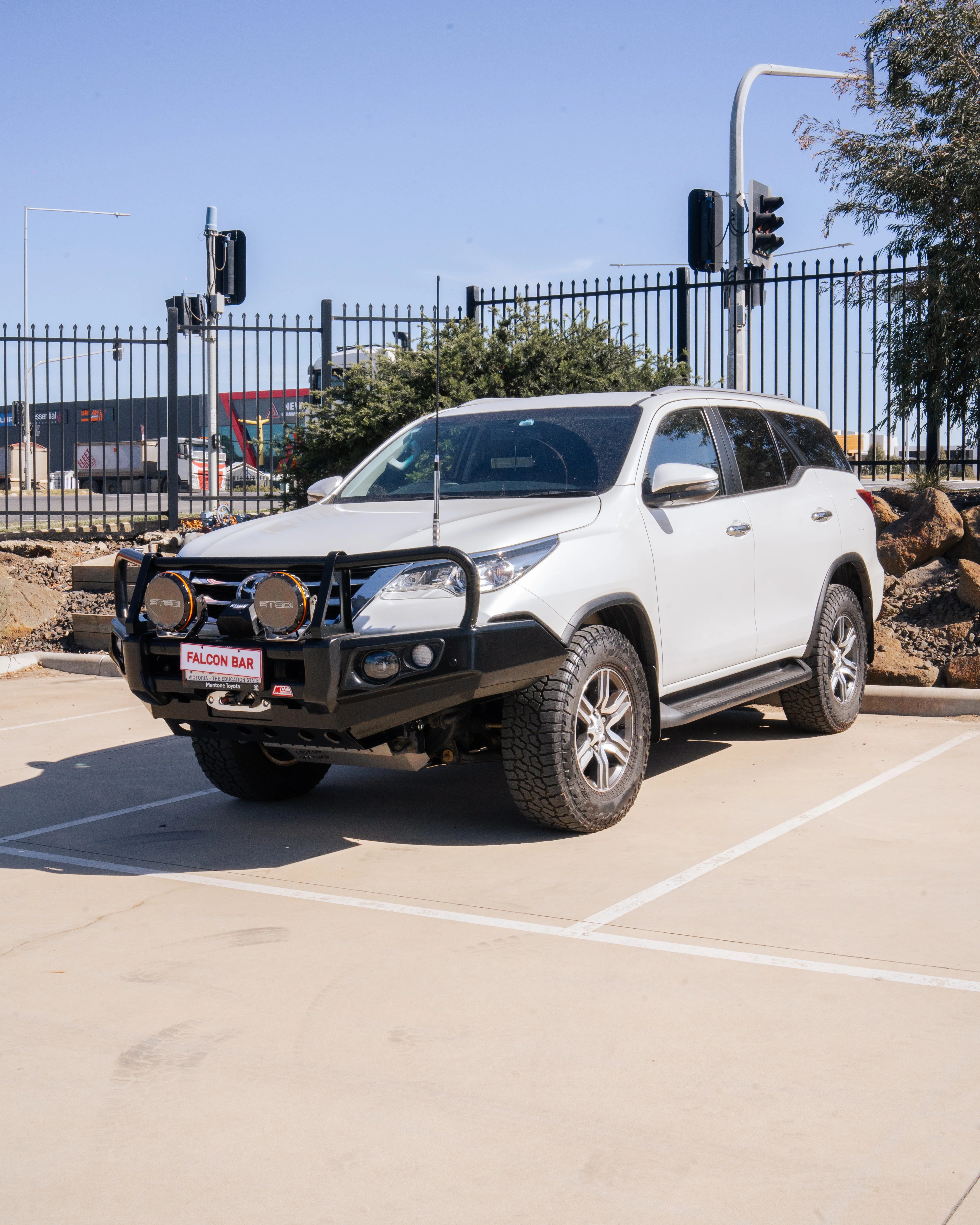 Fortuner 2015-2020 707-02 Falcon Bull Bar A-Frame Package (LED Foglight) - SKU MCC-01018-702FOGUP