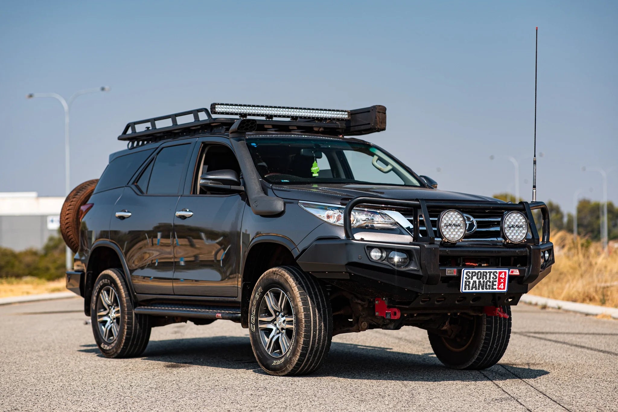 Fortuner 2015-2020 707-02 Falcon Bull Bar A-Frame Package (LED Foglight) - SKU MCC-01018-702FOGUP