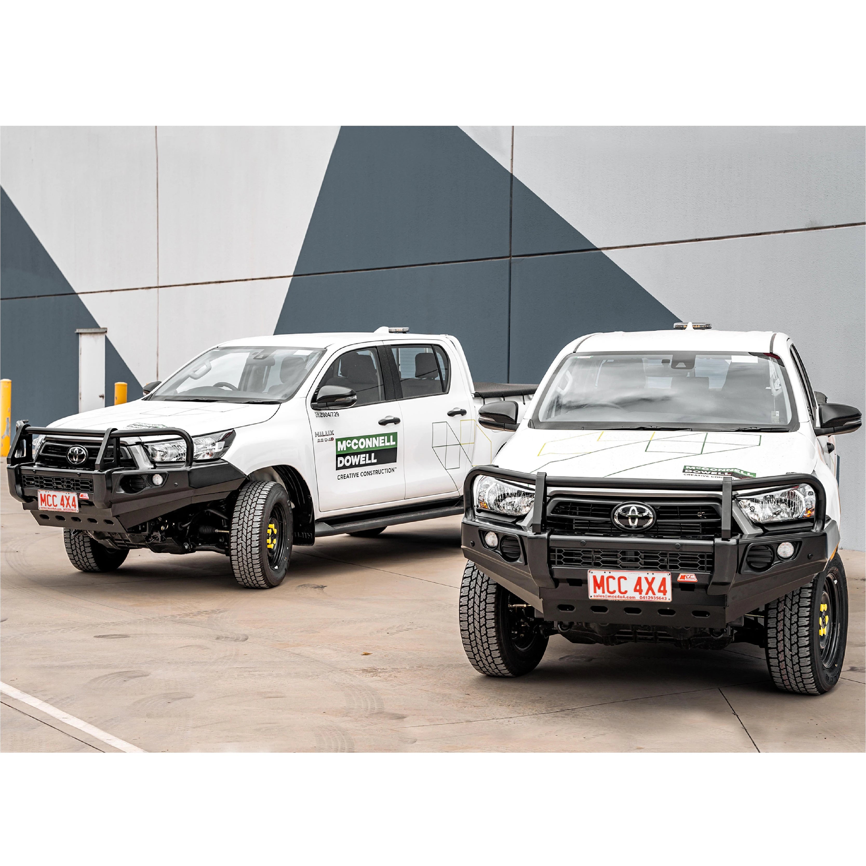 Hilux 2016-2020 707-02 Falcon Bull Bar Black A-Frame Package (No Foglight) - SKU MCC-01017-702UP