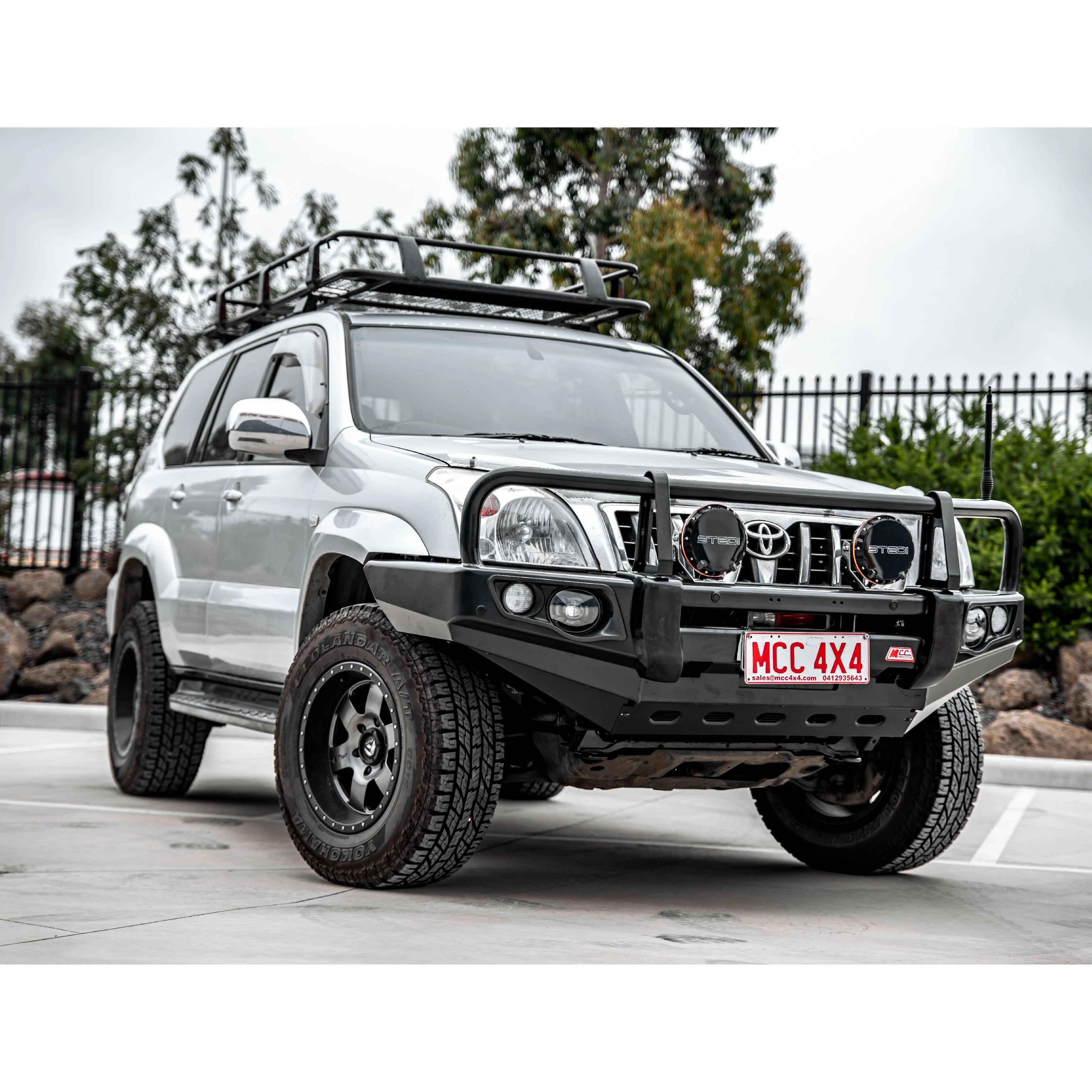 Prado 120 2002-2009 707-02 Falcon Bull Bar A-Frame (No Foglight) Package - SKU MCC-01010-702UDP