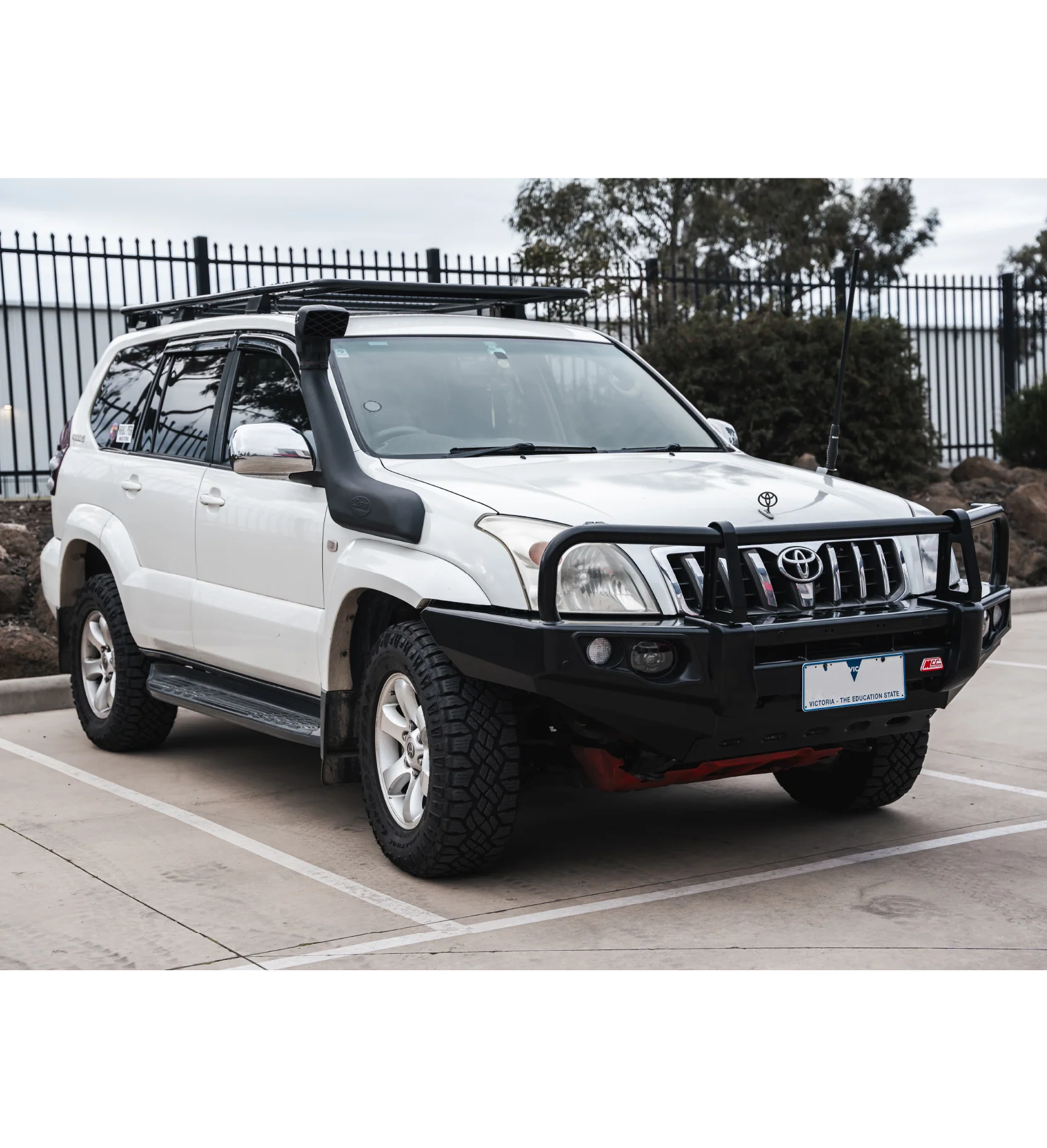 Prado 120 2002-2009 707-02 Falcon Bull Bar A-Frame (LED Foglight) Package - SKU MCC-01010-702FOGUDP