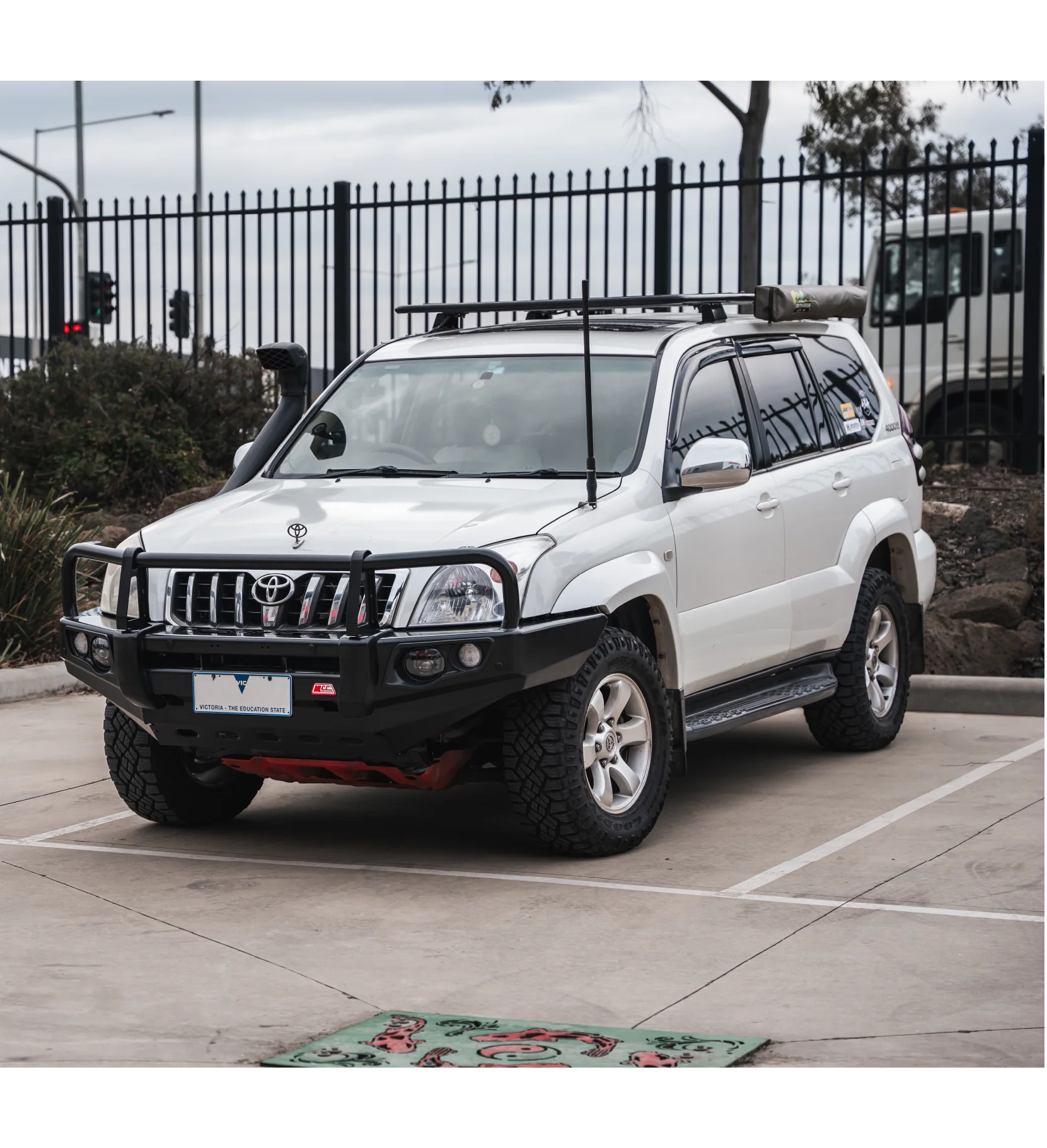 Prado 120 2002-2009 707-02 Falcon Bull Bar A-Frame (LED Foglight) Package - SKU MCC-01010-702FOGUDP