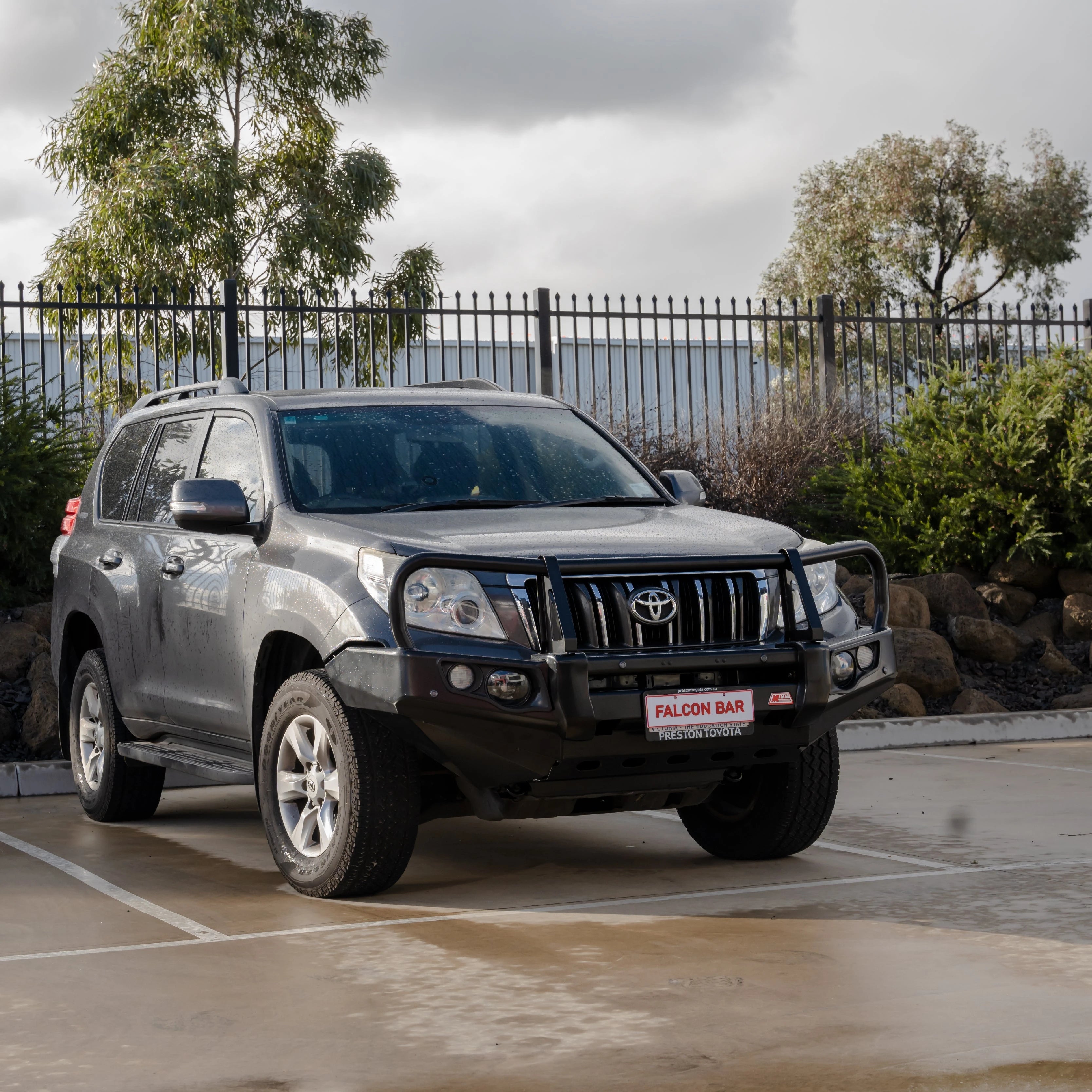 Prado 150 Perfacelift 2009-2017 707-02 Falcon Bull Bar Black A-Frame (No Foglight) - SKU MCC-01011-702UP