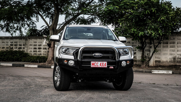 Ranger/Everest Non Tech PX 2 2016-2018 707-01 Falcon Bull Bar Triple Stainless Loops Package (LED Foglight) - SKU MCC-05006-701FOGUP