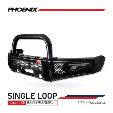 Land Cruiser 300 series 2022-On 808-01 Phoenix Bull Bar Single Stainless Steel Package - SKU MCC-01023-801SSLUP