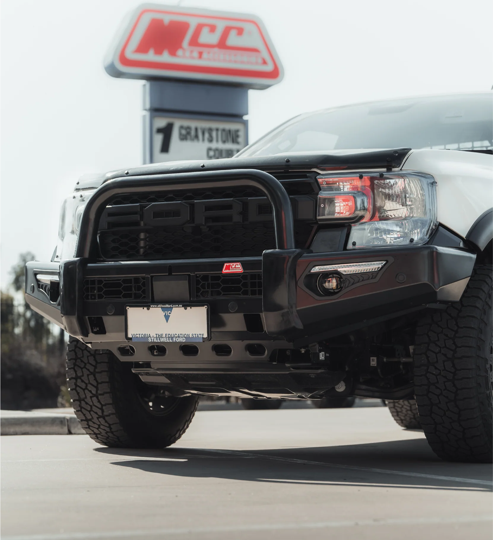 Next-Gen Ranger/Everest 2022-On 808-01 Phoenix Bull Bar Single Black Loops Package - SKU MCC-05010-801SBLUP