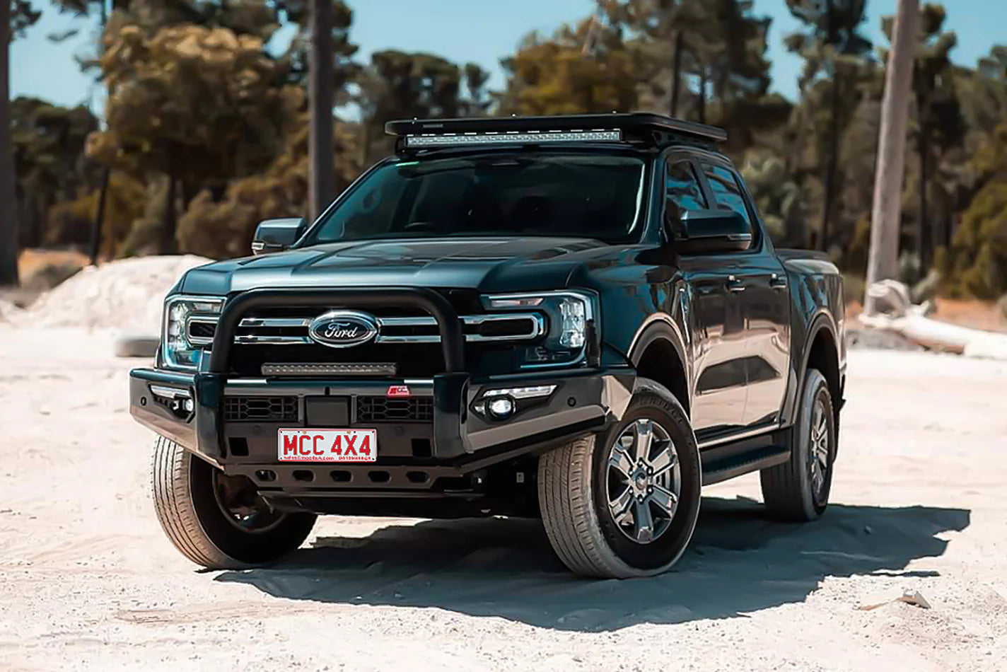 Next-Gen Ranger/Everest 2022-On 808-01 Phoenix Bull Bar Single Black Loops Package - SKU MCC-05010-801SBLUP