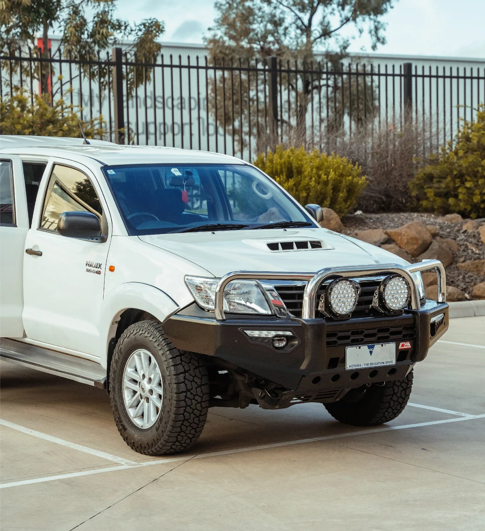 Hilux KUN26R 2012-2015 808-01 Phoenix Bull Bar Triple Black Loops Base Series Package - SKU MCC-01015-801UP