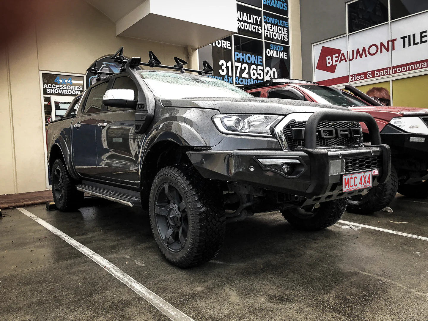 Ranger/Everest Non Tech PX 2 2016-2018 808-01 Phoenix Bull Bar Single Black Loops Package - SKU MCC-05006-801SBLUP