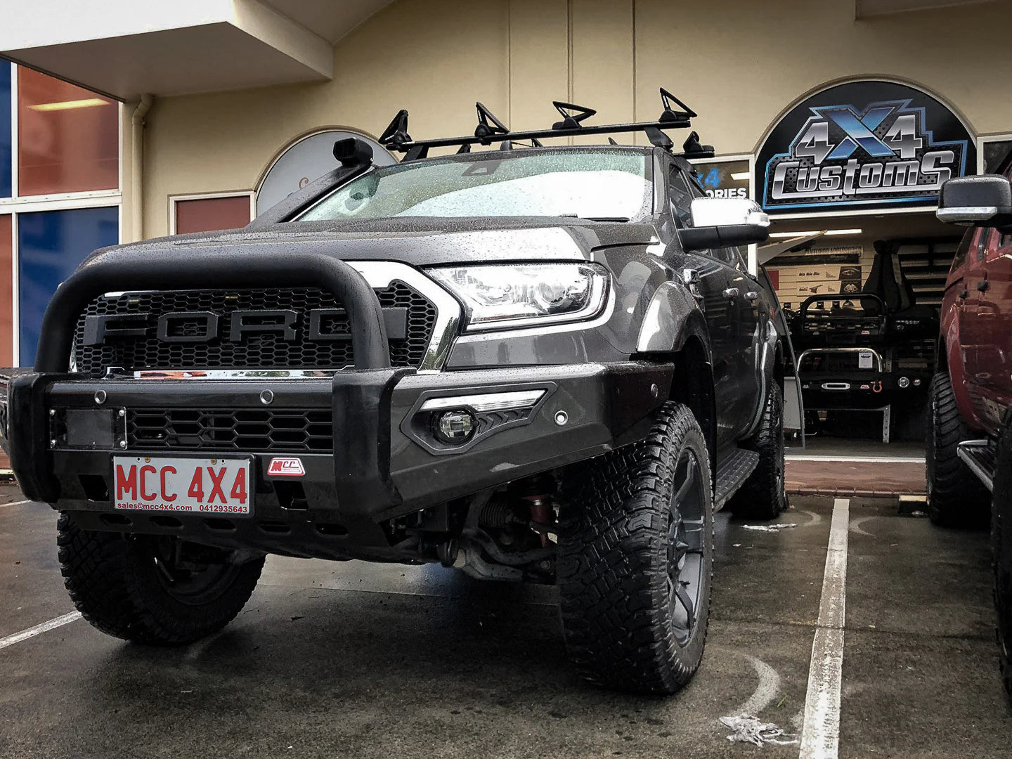 Ranger/Everest Non Tech PX 2 2016-2018 808-01 Phoenix Bull Bar Single Black Loops Package - SKU MCC-05006-801SBLUP