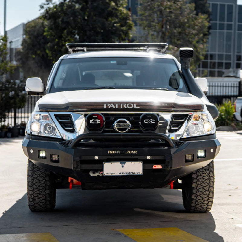 GU Patrol Y62 2010-2019 078-01SQ Rocker Bull Bar Single Low Loops Package - SKU MCC-03005-7801SQLUP