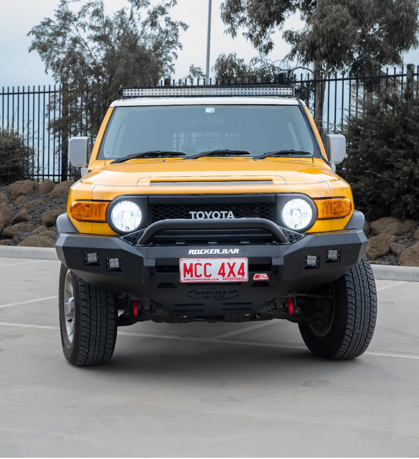 FJ Cruiser XJ10 2006-2017 078-01SQ Rocker Bull Bar Single Low Loops Package - SKU MCC-01021-7801SQLUP