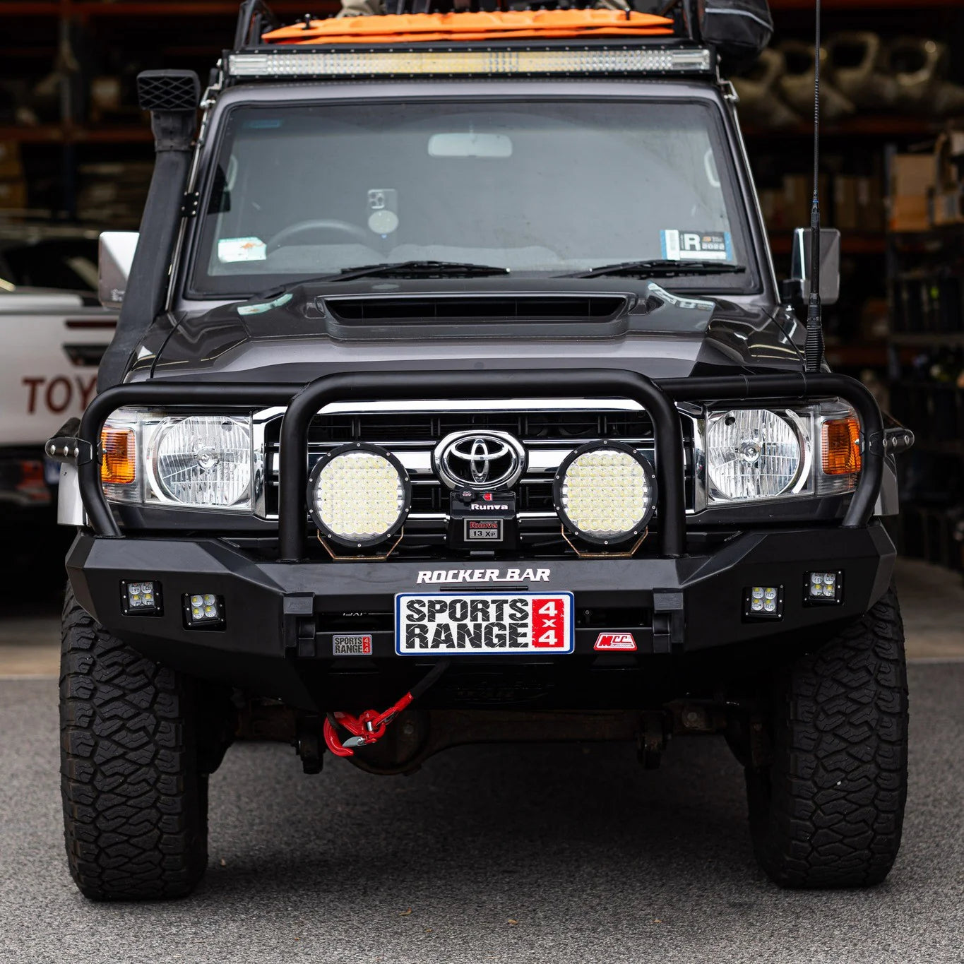 Land Cruiser 70 Series 2007-2023 078-02 Rocker Bull Bar Triple Loops Package - SKU MCC-01005-7802SQUP