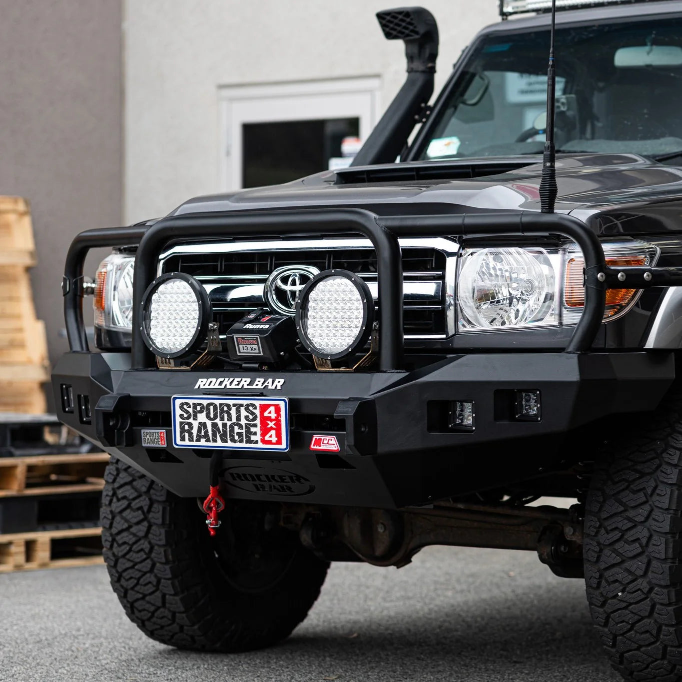 Land Cruiser 70 Series 2007-2023 078-02 Rocker Bull Bar Triple Loops Package - SKU MCC-01005-7802SQUP