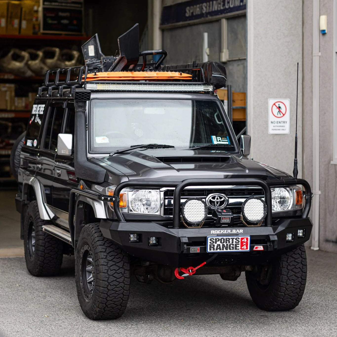 Land Cruiser 70 Series 2007-2023 078-02 Rocker Bull Bar Triple Loops Package - SKU MCC-01005-7802SQUP