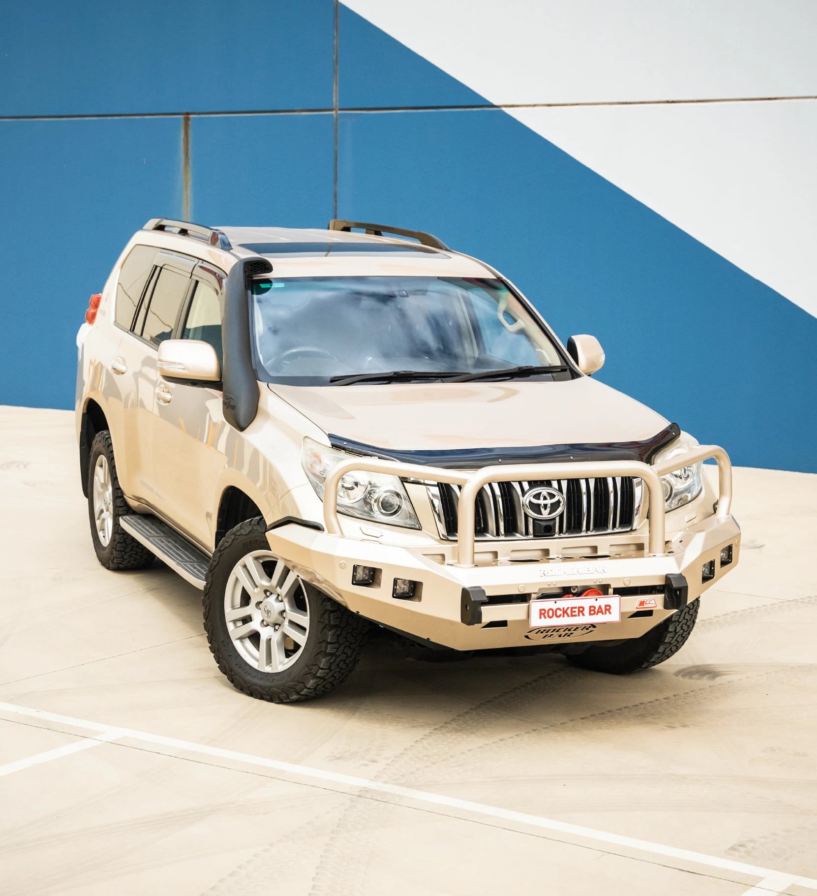 Prado 150 Prefacelift 2009-2017 078-02SQ Rocker Bull Bar Triple Loops Package - SKU MCC-01011-7802SQ