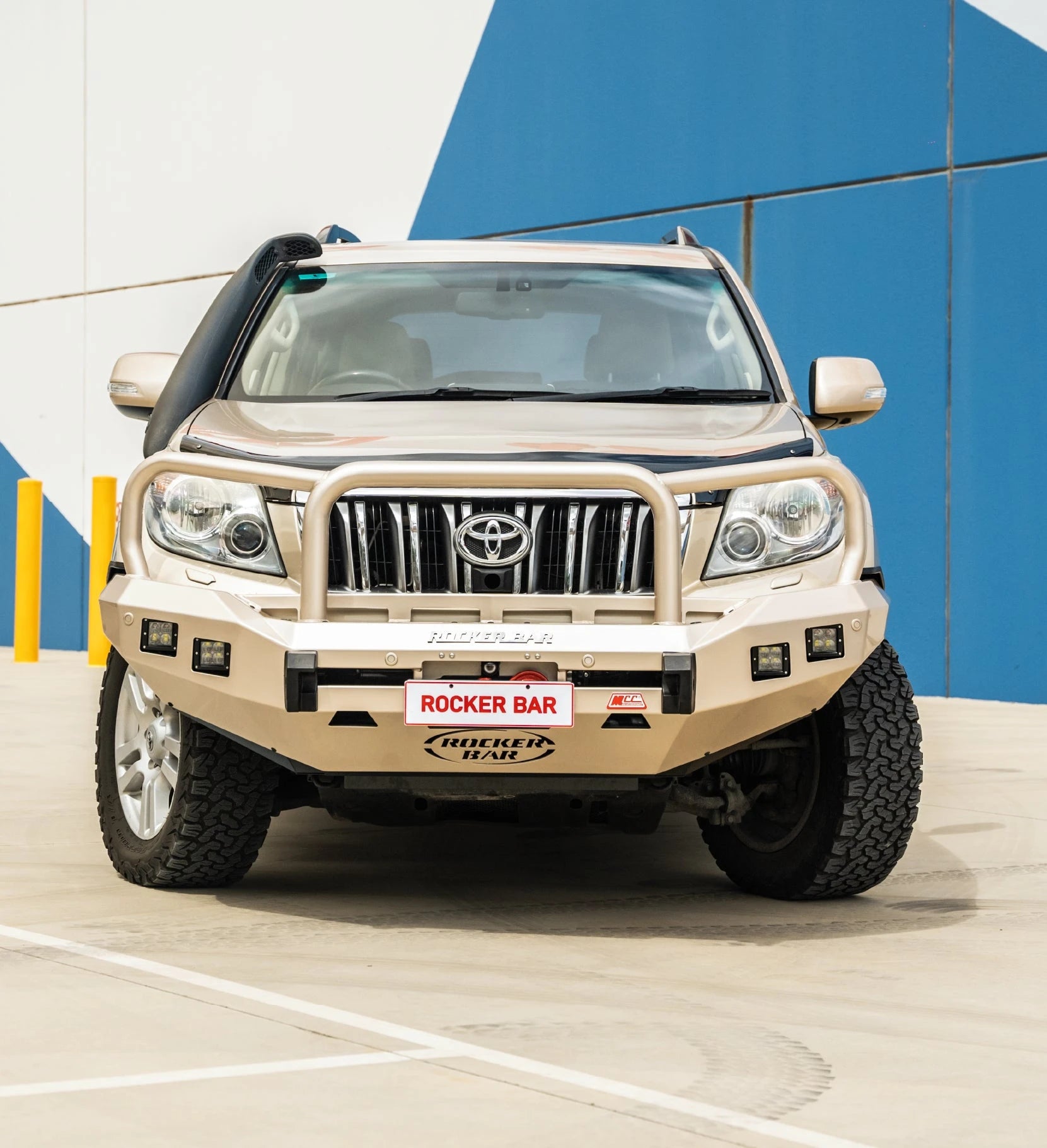 Prado 150 Prefacelift 2009-2017 078-02SQ Rocker Bull Bar Triple Loops Package - SKU MCC-01011-7802SQ