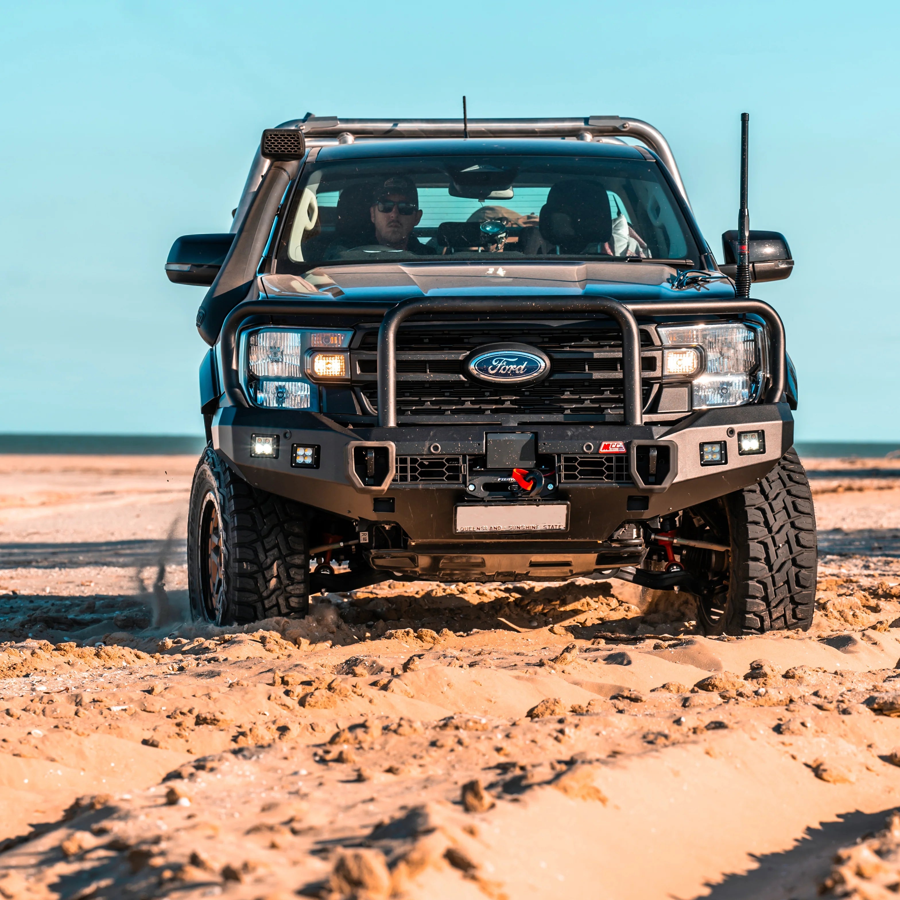 Next-Gen Ranger/Everest 2022-On 078-02SQ Rocker Bull Bar Triple Loops Package- SKU MCC-05010-7802SQUP