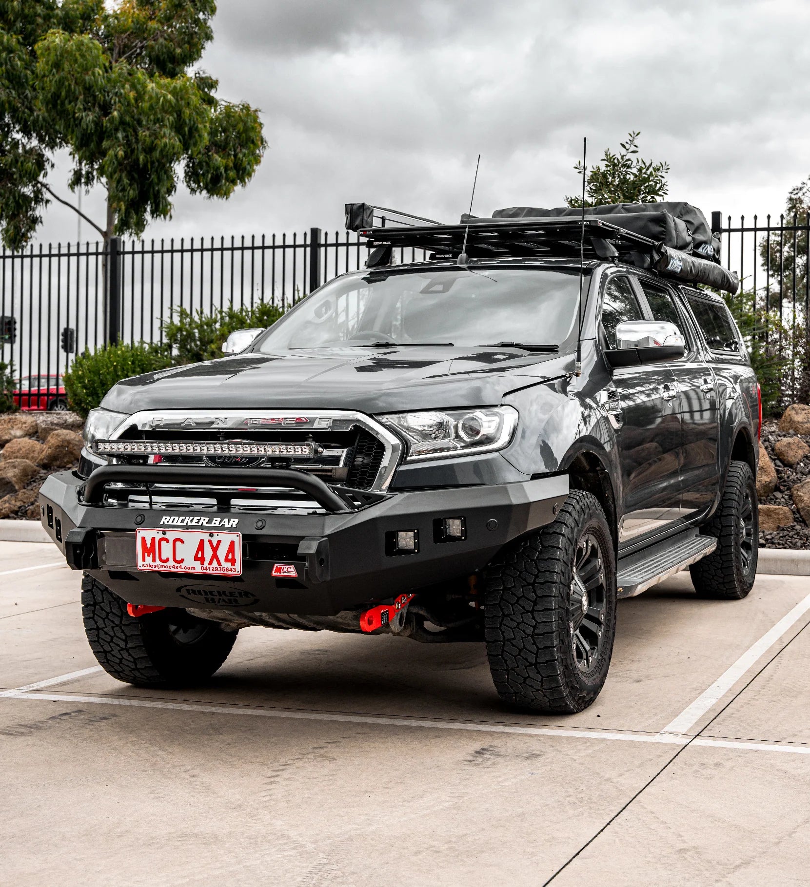 Ranger/Everest Non Tech PX 2 2016-2018 078-01SQL Rocker Bull Bar Single Low Loops Package - SKU MCC-05006-7801SQL