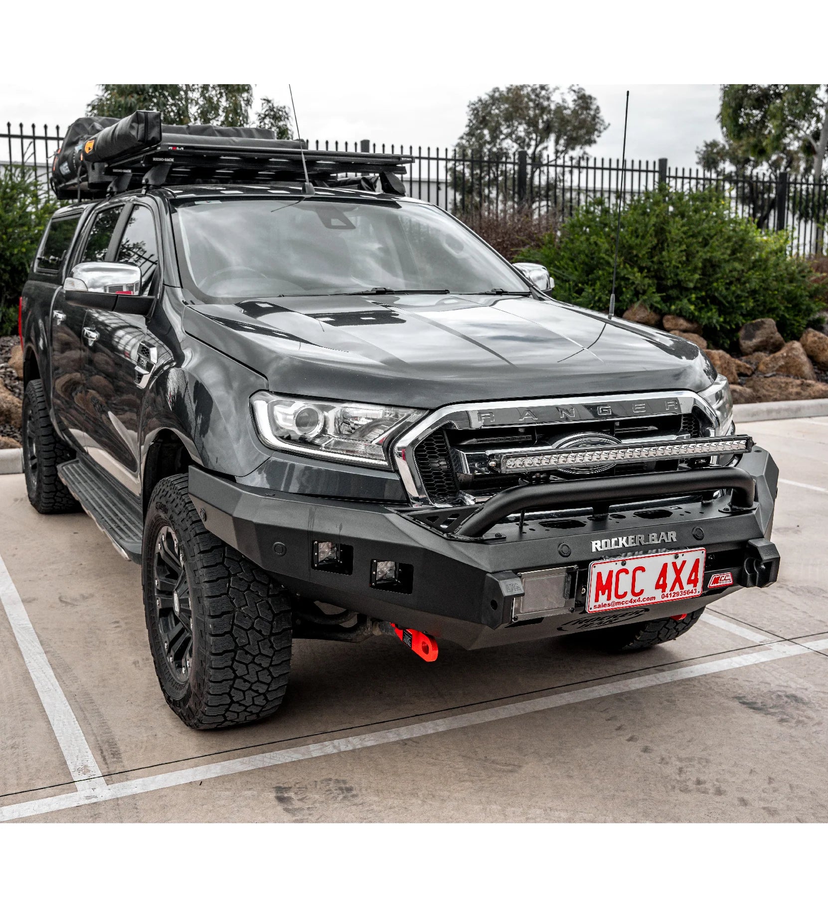 Ranger/Everest Non Tech PX 2 2016-2018 078-01SQL Rocker Bull Bar Single Low Loops Package - SKU MCC-05006-7801SQL