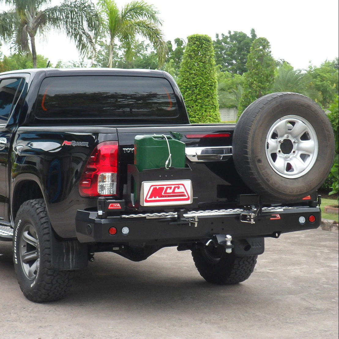 Hilux 2016-Current  022-02 Rear Wheel Carrier Single Jerry Can Holder Package - SKU MCC-01017-202PK2